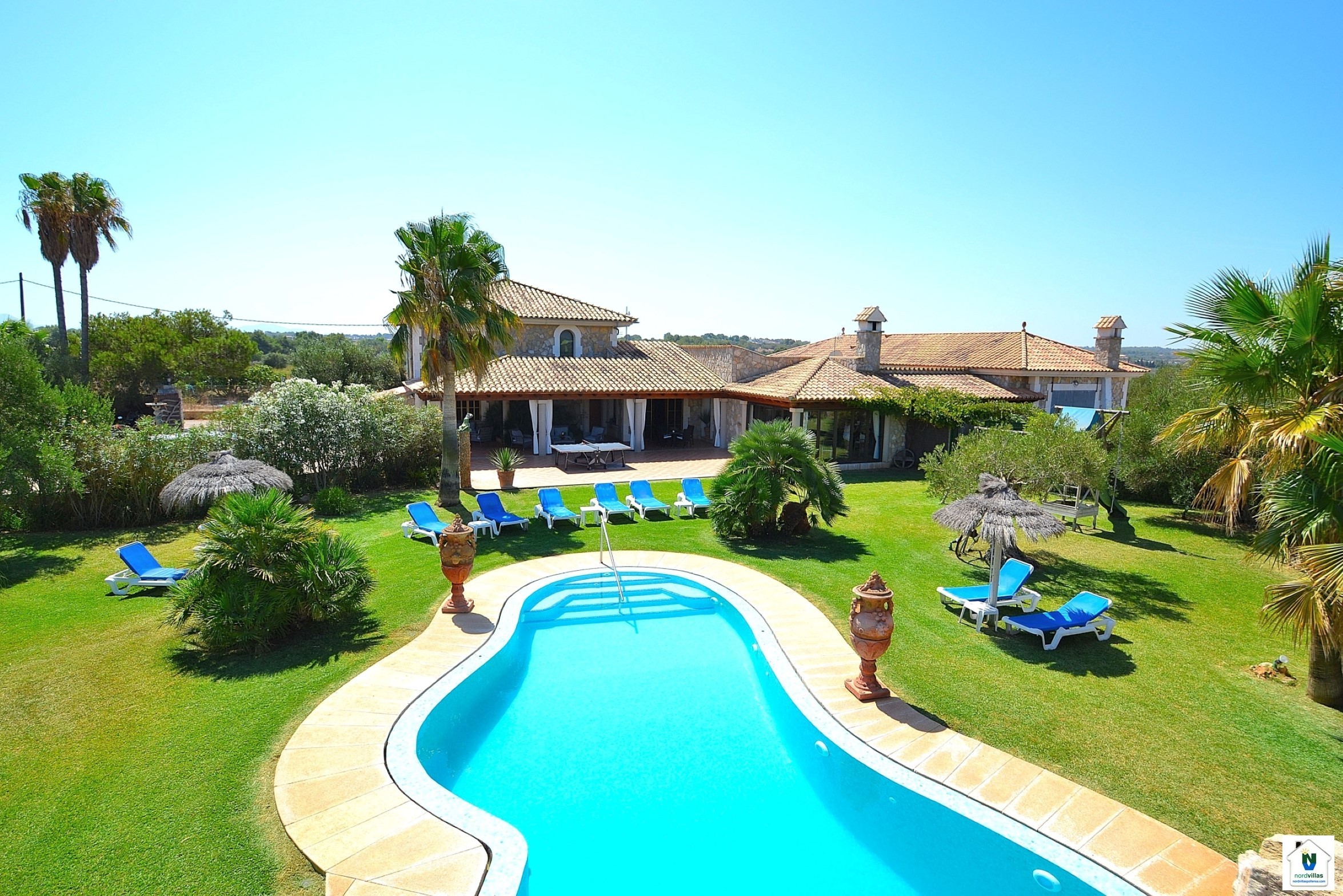 The Finca has a luxurious pool with space for 12 people