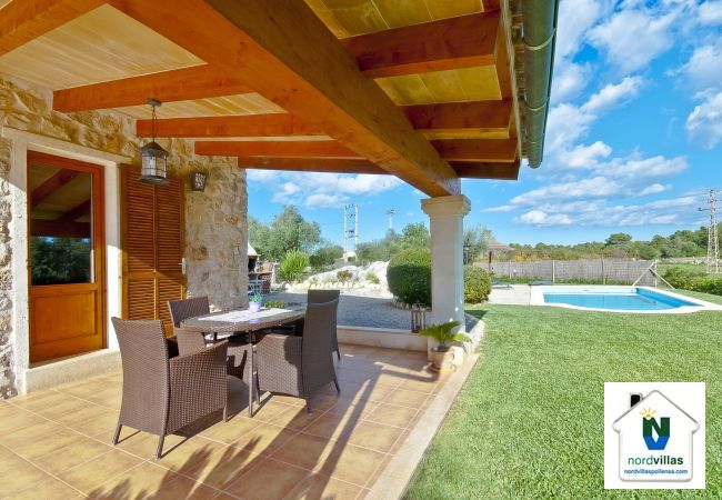 Covered terrace with sofas and views in Alcudia Covered terrace with sofas and views
