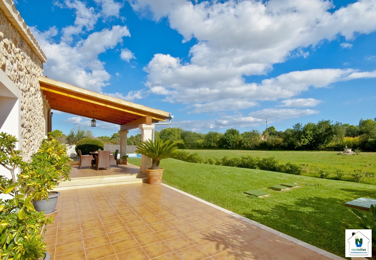 Villa Can Xavi entrance in Alcudia Garden and entrance to the Villa