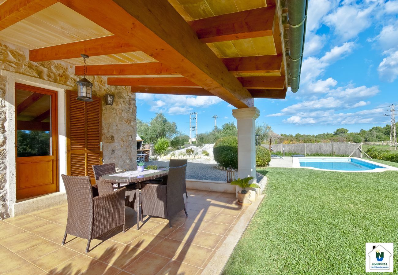 Covered terrace with sofas and views in Alcudia Covered terrace with sofas and views